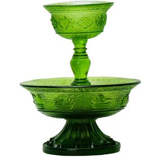 欧斯特八吉祥贡杯家居用护法杯供水杯摆件琉璃上下贡杯护供酒杯