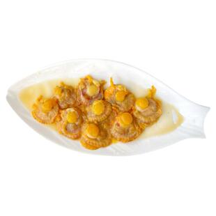 扇贝肉新鲜冷冻鲜活现剥纯肉带黄超大商用海鲜贝类黄贝瑶柱肉250g