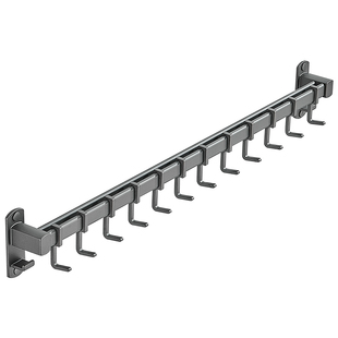 可高厨房挂钩置物架免打孔双杆勺子铲子转角筷筒刀架一体可插刀