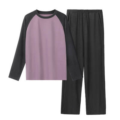 韩玛斯双面磨毛秋冬女士睡衣套装