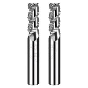 超硬全磨4刃白钢粗皮铣刀波刃刀立铣刀3刃玉米铣刀开粗高速钢铣刀