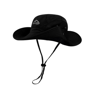 户外登山帽大头围男士遮阳防晒帽子口罩面罩大帽檐透气渔夫帽夏季