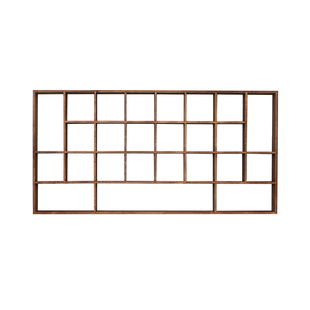 实木茶杯紫砂壶收纳架博古架多宝阁主人杯架小格尺寸13X13厘米