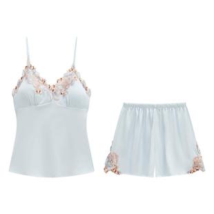 性感纯欲冰丝薄款吊带短裤睡衣女夏季2025新款凉感家居服两件套装