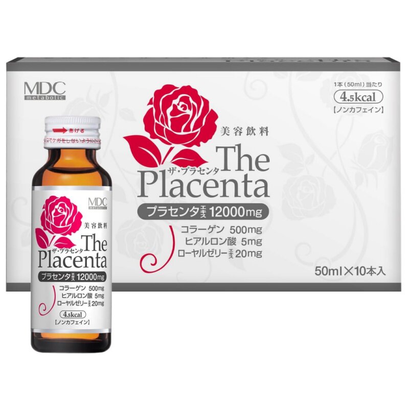 日本 MDC The placenta胎盘素胶原蛋白玻尿酸口服液女肌肤营养