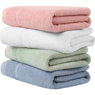 孚日洁玉纯棉浴巾莫兰迪男女家用全棉洗澡柔软吸水大人毛巾裹巾