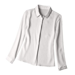 8502-好垂感 抗皱垂顺 不起球 百搭通勤OL白领长袖绣花职业白衬衫