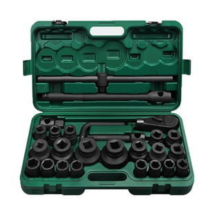 26件套3/4重型风炮套筒组套重型六角套筒十二花套筒扳手汽修工具
