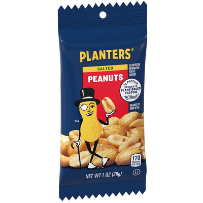 【美国代购】PLANTERS绅士进口盐渍花生48包即食坚果零食