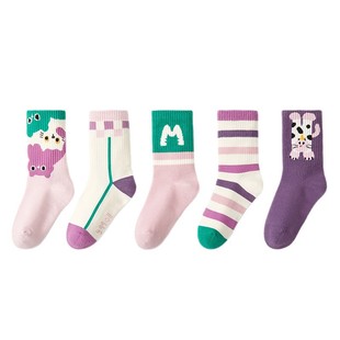 六指鼠儿童袜子秋冬款长筒袜加厚女童中筒袜宝宝男童棉袜a类冬季