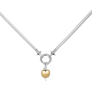 BLACKHEAD/黑头新款立体芒星苹果吊坠项链锁骨链简约男女情侣款