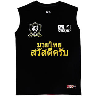 VSZAP训练健身T恤MMA无袖背心UFC播求泰拳击散打格斗棉夏季运动