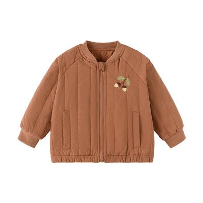 babylove宝宝夹棉外套冬季保暖拉链上衣加厚棒球服夹克婴儿棉服