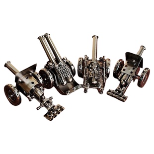 复古铁艺迫击大炮模型装饰摆件金属古董兵器清代门形纯手工小钢炮