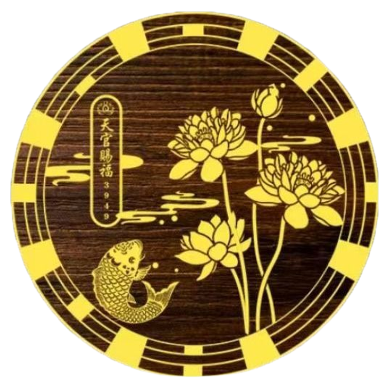 荷花鲤鱼净秽图开门见鞋柜厕所厨房荷花贴画卫生间莲花锦鲤鞋柜贴