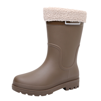 时尚中筒雨靴女士防水厨房工作鞋