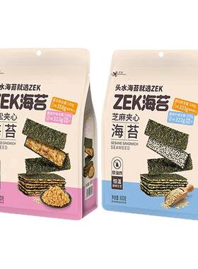 ZEK芝麻味/肉松味夹心海苔60g