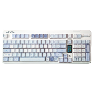 雷咖泽R102玫瑰蝶影客制化机械键盘三模蓝牙双层键帽女生蝴蝶键盘