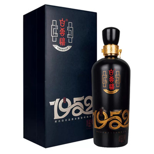 【官方授权】白云边1952酒53度660ml瓶礼盒装浓酱兼香型粮食白酒
