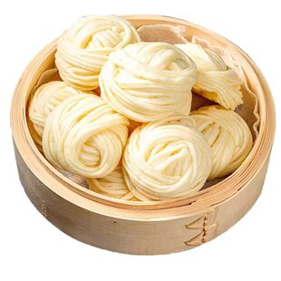 地标美食百年沙田包子老字号非遗手工银丝卷花卷早餐面食茶点心