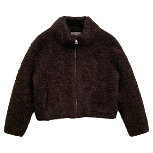 韩版皮毛一体立领短款毛毛外套女2025冬季新款亲肤保暖拉链上衣