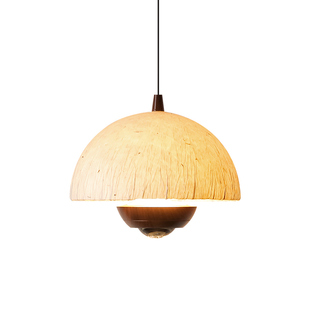 花苞卧室床头柜小吊灯宋代美学宣纸房间高级感复古氛围玄关吊线灯