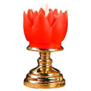 电子莲花灯家用供奉观音灯LED灯长明灯佛堂仿真蜡烛灯佛前供佛灯