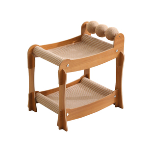 Treasure Tail 双层猫抓板猫窝四季通用一体猫床剑麻耐磨上下铺床