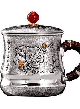 滇庆堂足银999手工马克杯银茶缸