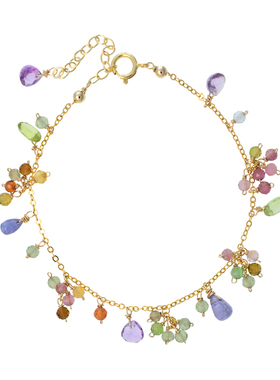 三合一草女天然石原创花园手链