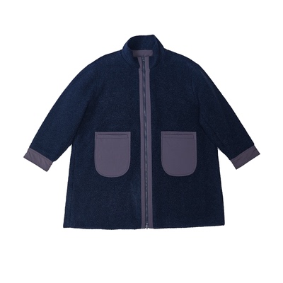 无色无味中长款双面穿羊毛棉服女