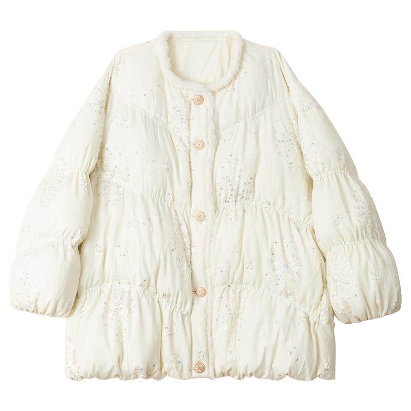 KEIKO立体分割云朵形加厚棉服