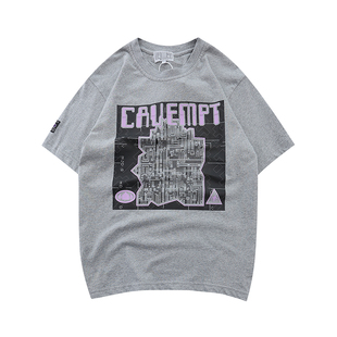 CAVEMPT 20ss C.E短袖T恤贴布迷宫印花潮男女街头日系半袖tee情侣