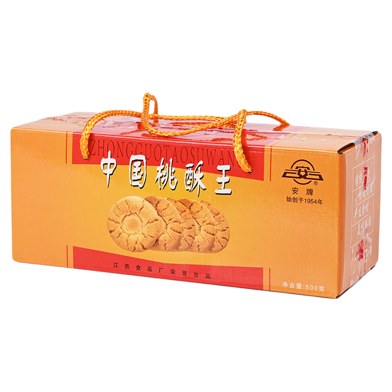 安牌乐平桃酥王1斤饼干糕点礼盒