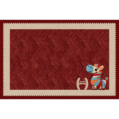 马年红色地垫喜庆防滑可裁剪脚垫