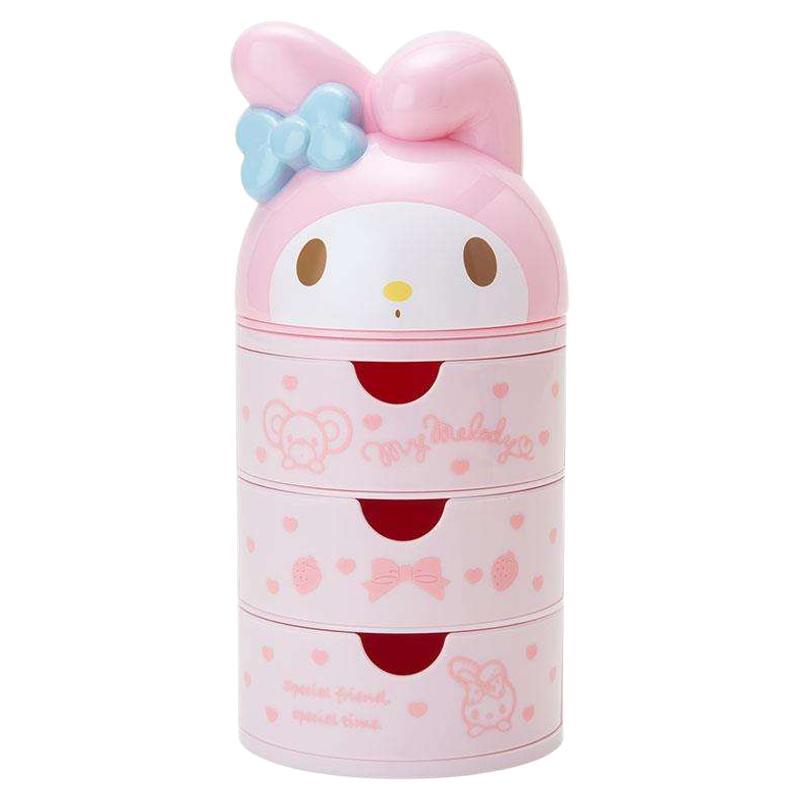 少心女粉hello Kitty迷你收纳盒首饰抽屉多层可爱桌面居家整理盒