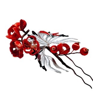 邻家小琴原创DIY材料包仙鹤赏梅 缠花发簪 仙气汉服发饰 古风头饰