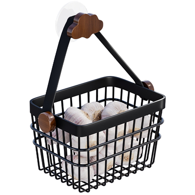 葱姜蒜不锈钢免打孔防水收纳篮