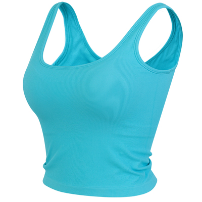 健身女孩带胸垫速干瑜伽服背心夏