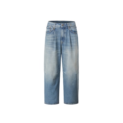 R13春夏水洗九分阔腿牛仔裤