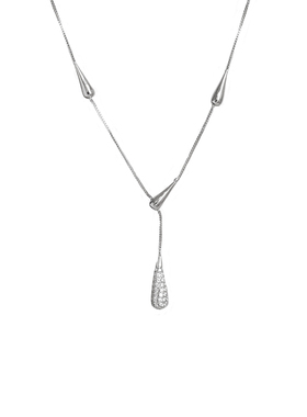 「月光滴坠」瑞秋同款小众水滴项链百搭颈链女士简约锁骨链设计感