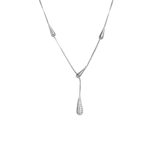 「月光滴坠」瑞秋同款小众水滴项链百搭颈链女士简约锁骨链设计感