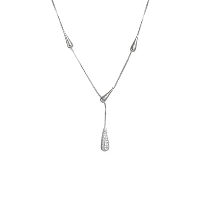 「月光滴坠」瑞秋同款小众水滴项链百搭颈链女士简约锁骨链设计感