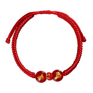 2026马年本命年红绳手链三合六合手串生肖属马玛瑙护身符手绳