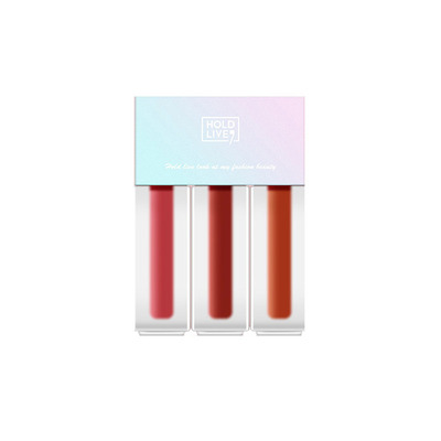 HOLDLIVE三色雾感唇釉套装