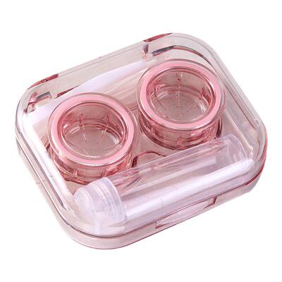 简约隐形眼镜盒便携小巧透明防