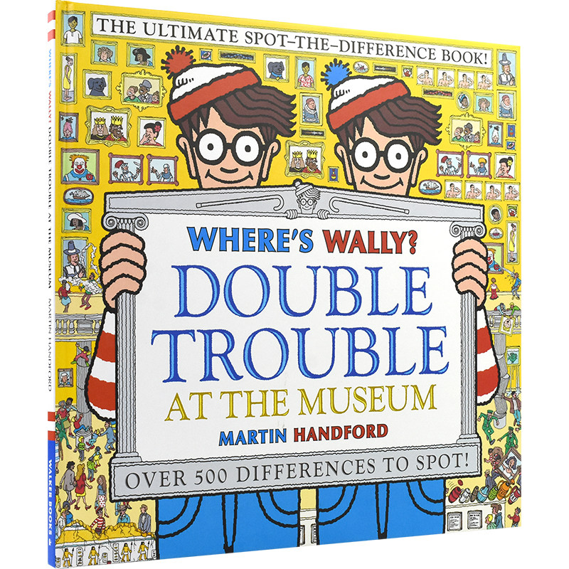 Where's Wally - Double Trouble at the Museum 找不同 英语趣味益智活动书 Wally 在哪儿? 精装大开本 英文原版进口儿童图书