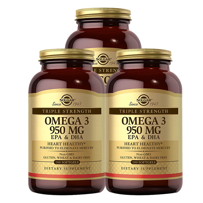 solgar美国进口omega3软胶囊挪威深海鱼油中老年欧米伽3心脑血管