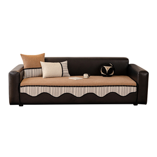 2025新款中古风高级感沙发垫一片式异形不规则四季通用沙发坐垫子