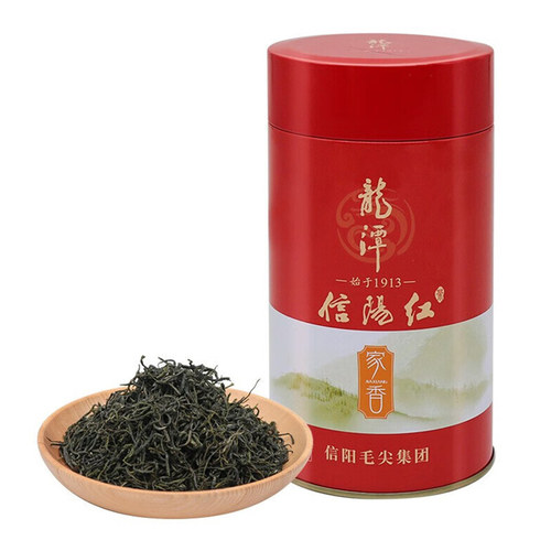 新茶龙潭信阳红特级红茶叶高山手工炒制80g罐正宗河南毛尖红